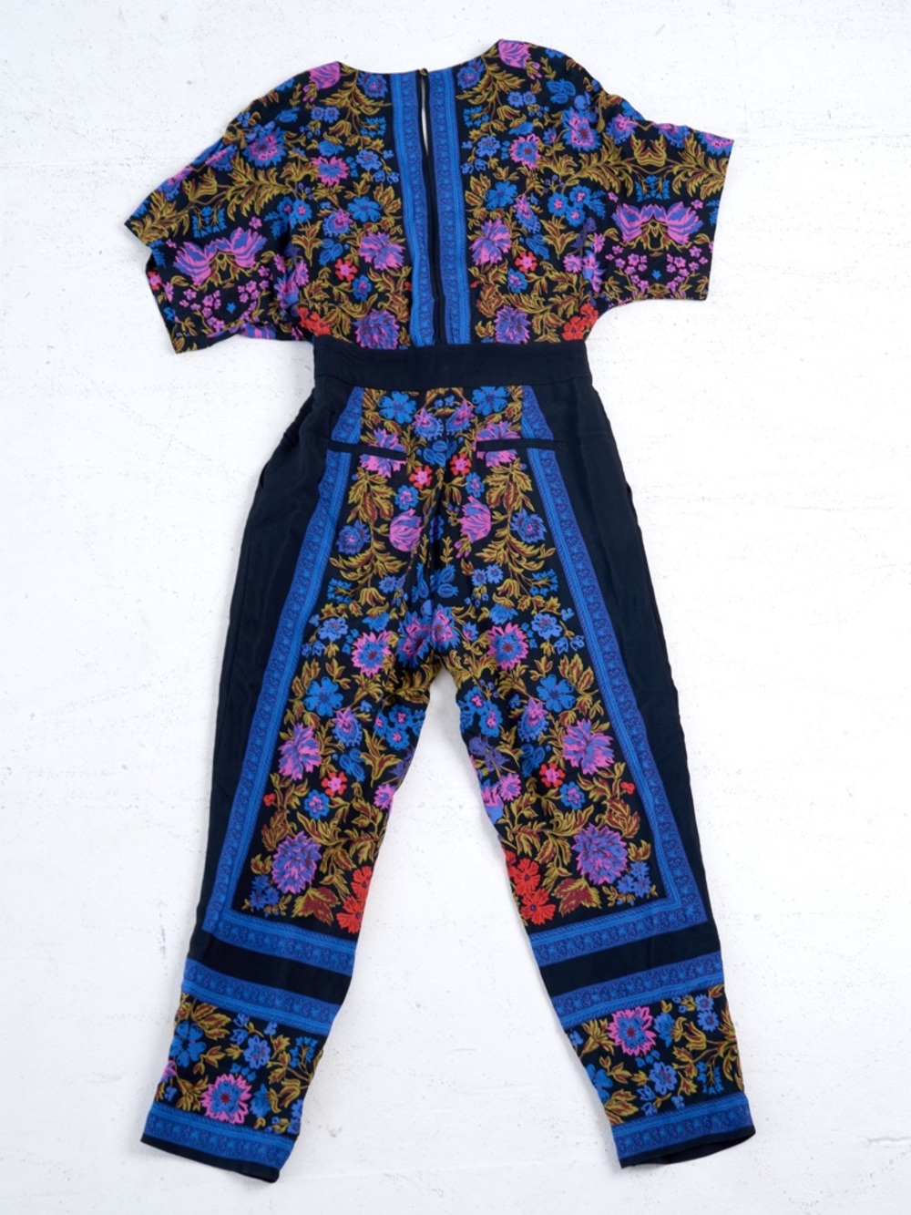 Anthropologie ett:TWA Scarf-printed Jumpsuit sz 4 PETITE - Picture 3 of 14